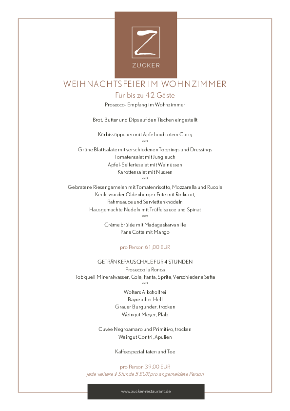 Ihre Weihnachtsfeier im Wohnzimmer
